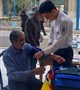 استقرار کمپ سلامت اورژانس ۱۱۵ در نماز جمعه بم